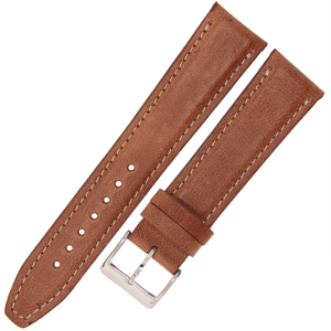 LAVVU Classic LSKUE20 - 20mm - ŚREDNI BRĄZ - Skórzany pasek do zegarka