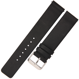 LAVVU Plain LSCUB20 - 20mm - CZARNY - Skórzany pasek do zegarka