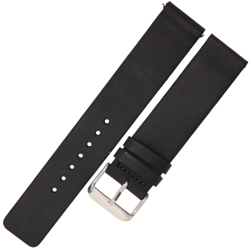 LAVVU Plain LSCUB20 - 20mm - CZARNY - Skórzany pasek do zegarka