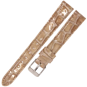 LAVVU Croco Ocala LSAGF14 - 14mm - BEŻOWY - Skórzany pasek do zegarka