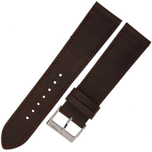 LAVVU Sport LSAUC22 - 22mm - Ciemny brąz - Skórzany pasek do zegarka