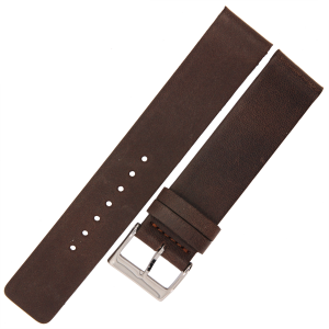 LAVVU Plain LSCUC20 - 20mm - CIEMNY BRĄZ - Skórzany pasek do zegarka