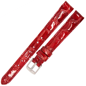 LAVVU Croco Ocala LSAGR12 - 12mm - CZERWONY - Skórzany pasek do zegarka