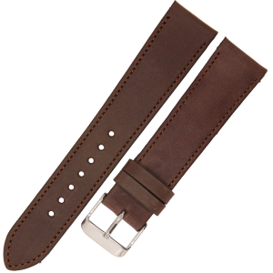 LAVVU Sport LSAUC20 - 20mm - Ciemny brąz - Skórzany pasek do zegarka