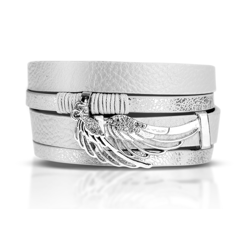 PIERRE RICAUD PR123.5SL - Bransoletka skórzana [SILVER]