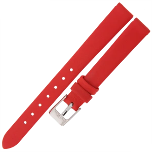 MARTA MG3 - 12mm - Gładki - CZERWONY - Skórzany pasek do zegarka