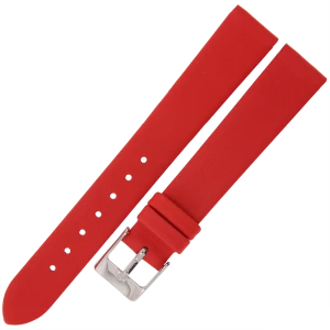 MARTA MG3 - 16mm - Gładki - CZERWONY - Skórzany pasek do zegarka