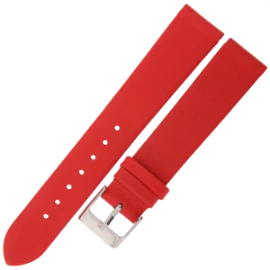 MARTA MG3 - 18mm - Gładki - CZERWONY - Skórzany pasek do zegarka