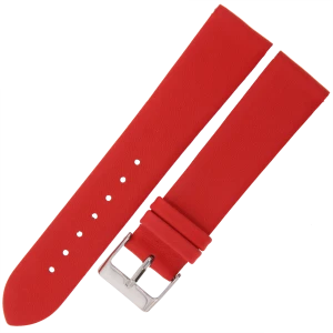 MARTA MG3 - 20mm - Gładki - CZERWONY - Skórzany pasek do zegarka