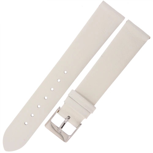 MARTA MG5 - 18mm - Gładki - BIAŁY - Skórzany pasek do zegarka