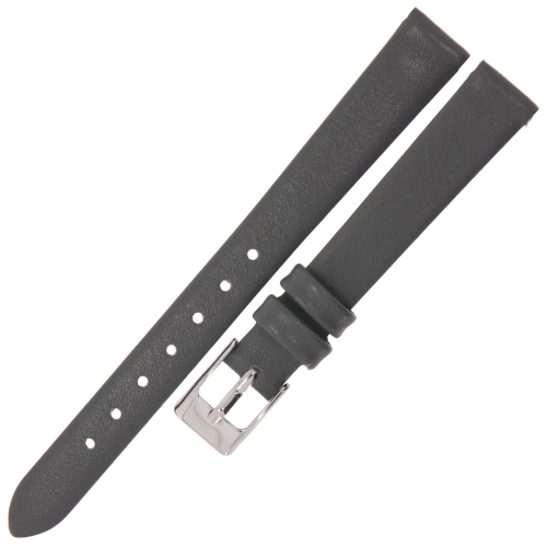 MARTA MG6 - 12mm - Gładki - SZARY - Skórzany pasek do zegarka