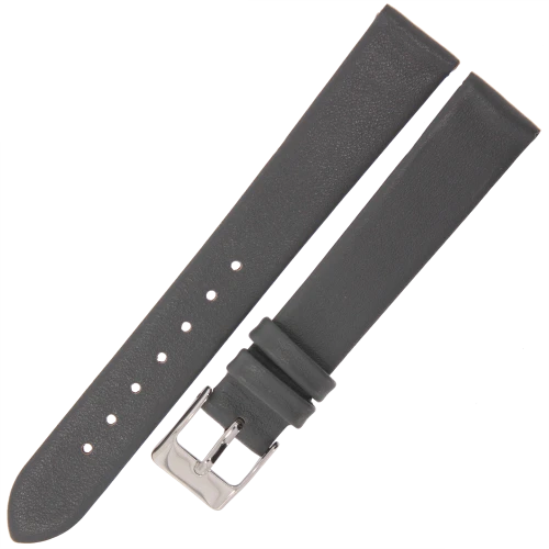 MARTA MG6 - 16mm - Gładki - SZARY - Skórzany pasek do zegarka
