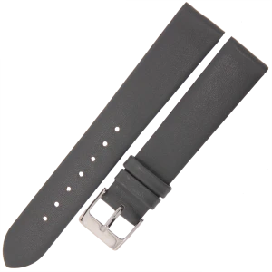 MARTA MG6 - 18mm - Gładki - SZARY - Skórzany pasek do zegarka