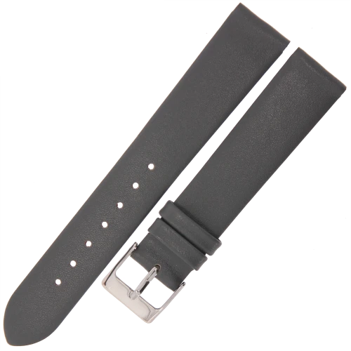 MARTA MG6 - 18mm - Gładki - SZARY - Skórzany pasek do zegarka