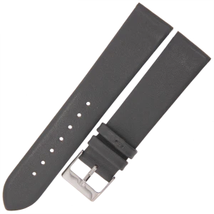 MARTA MG6 - 20mm - Gładki - SZARY - Skórzany pasek do zegarka