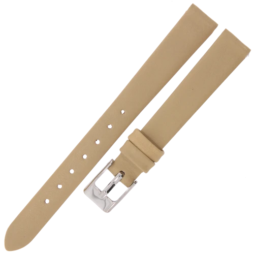 MARTA MG7 - 12mm - Gładki - BEŻOWY - Skórzany pasek do zegarka