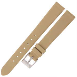 MARTA MG7 - 14mm - Gładki - BEŻOWY - Skórzany pasek do zegarka