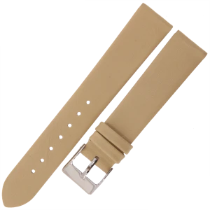 MARTA MG7 - 18mm - Gładki - BEŻOWY - Skórzany pasek do zegarka