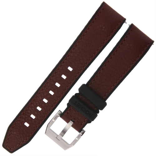 ROCHET Cordoba - CIEMNY BRĄZ - 22mm - Hybrydowy pasek do zegarka
