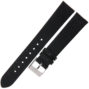 TEKLA J1 - 18mm - Jaszczurka - CZARNY - Skórzany pasek do zegarka