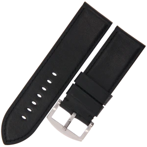 TEKLA P10 - 28mm - CZARNY - Skórzany pasek do zegarka