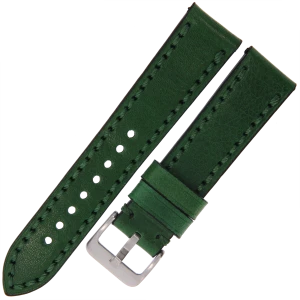 TEKLA PL80 - 22mm - Gruby - ZIELONY - Skórzany pasek do zegarka