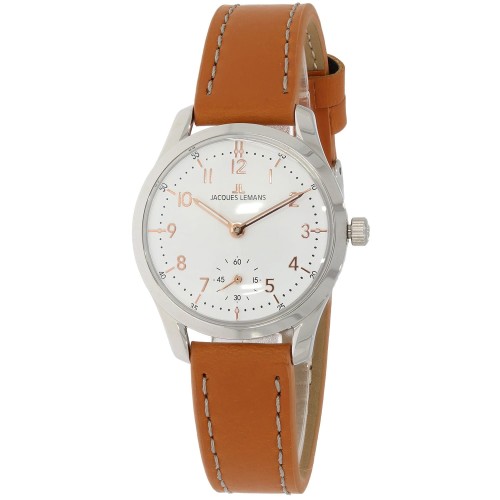 JACQUES LEMANS 1-2065D - Retro Classic - Damski - Zegarek na pasku skórzanym