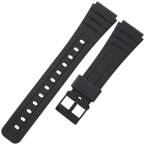 CASIO 71604002 - Pasek do zegarka - F-105W / F-106W / F-28W / F-91W / F-93W - Czarny