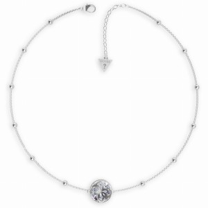 GUESS JUBN01388JWRH - 4G Logo Boule - Damski - Naszyjnik ze stali nierdzewnej