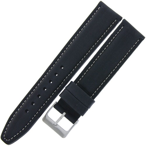 LAVVU Classic LSKUB20 - 20mm - CZARNY - Skórzany pasek do zegarka