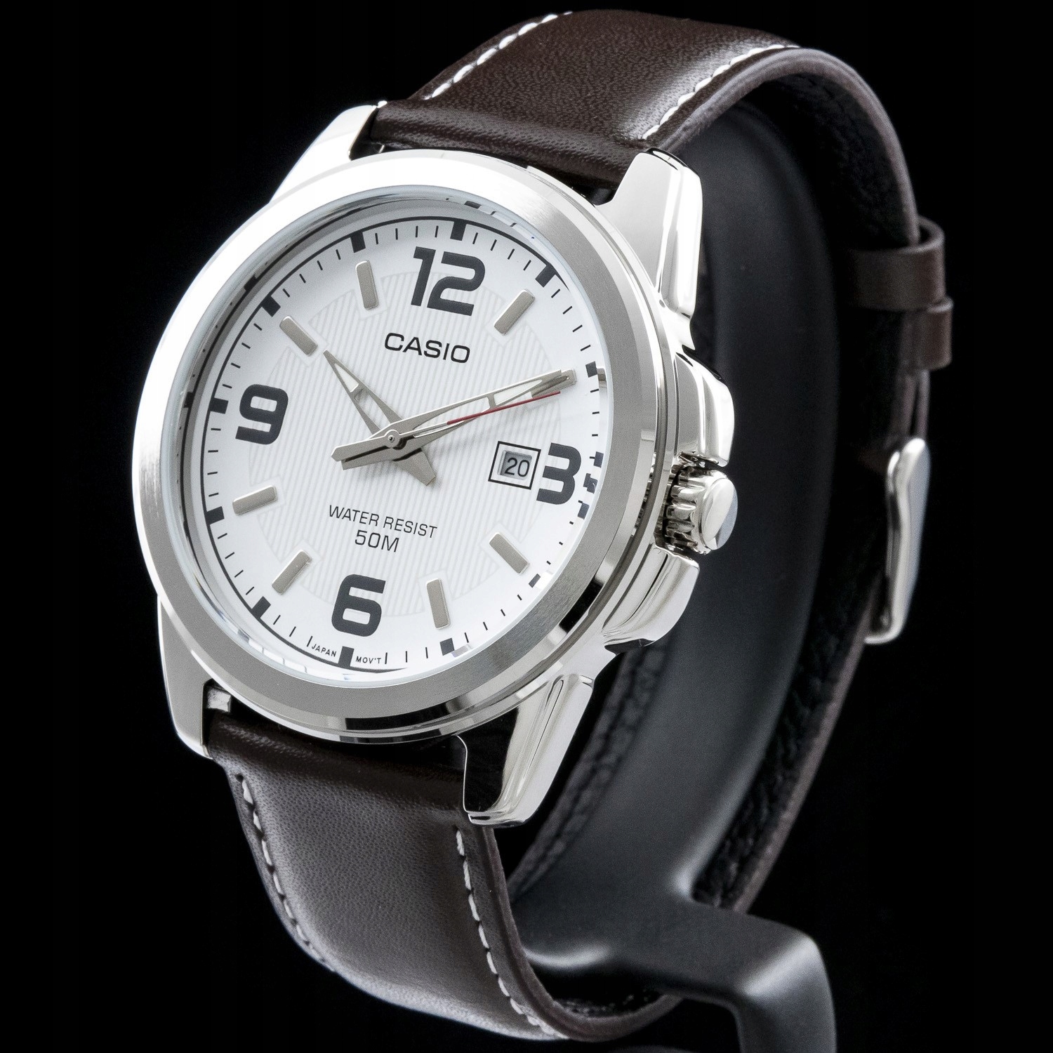 Casio MTP-1314PL-7AVEF - Orologio Uomo Classico Al Quarzo, Cinturino In Pelle, Quadrante Bianco