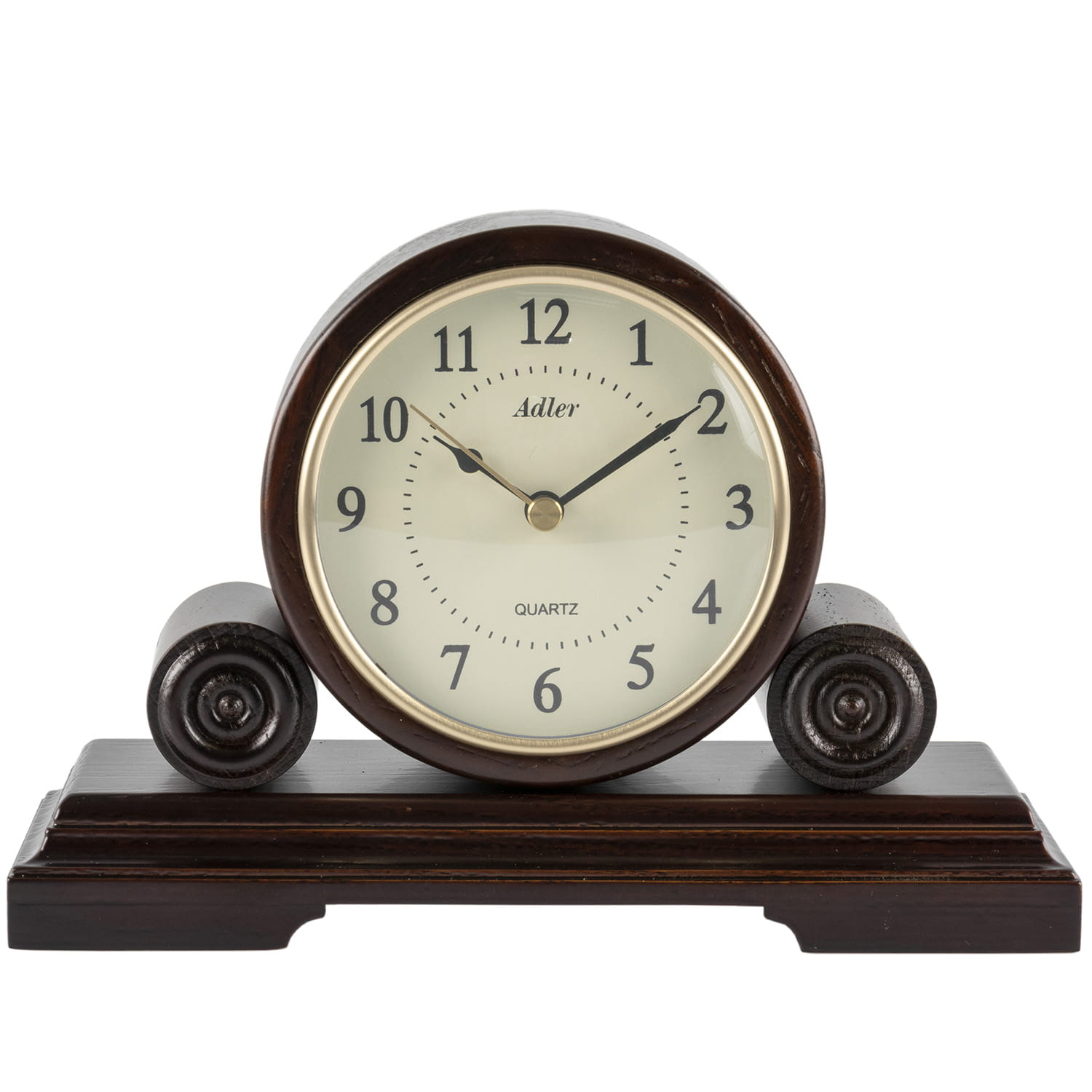 ADLER 22140 - 22x15cm - ORZECH - Drewniany zegar kominkowy ...