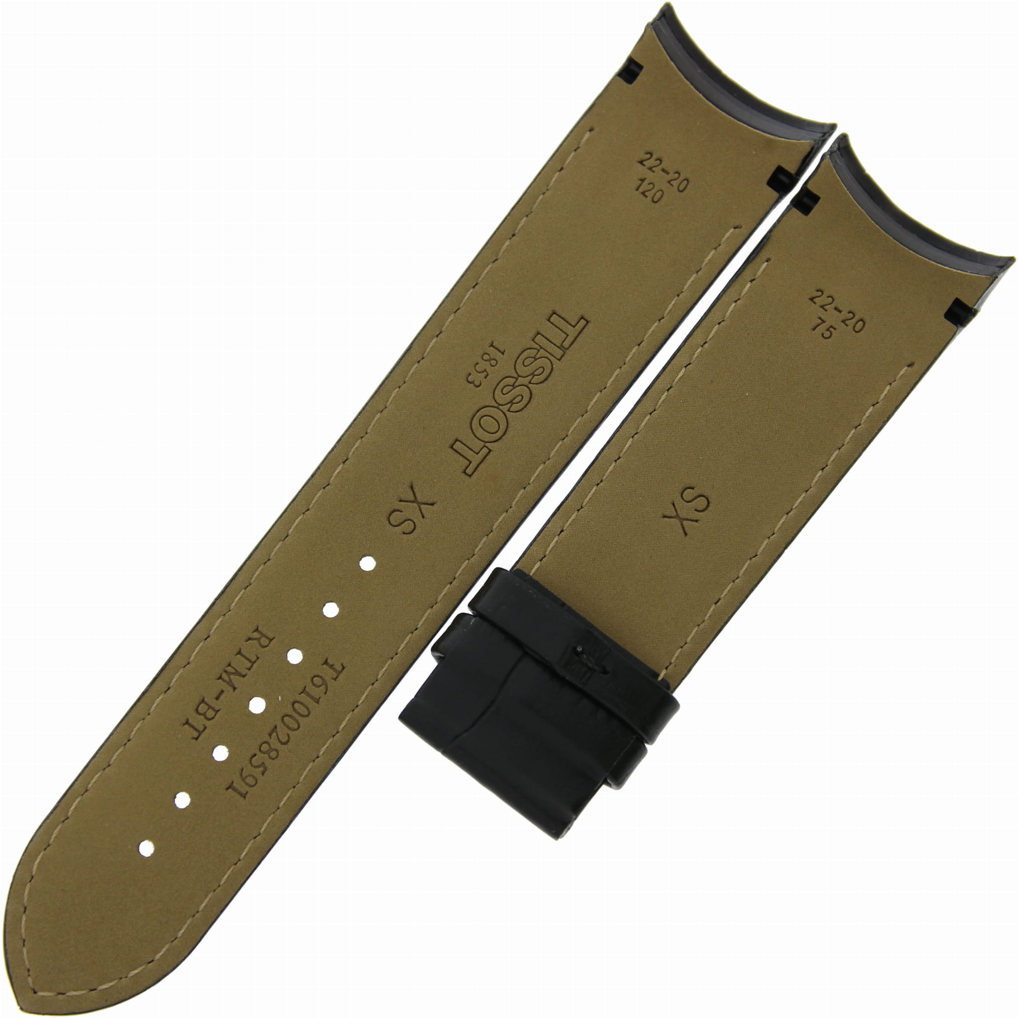 thumbnail image 2 of Original Tissot Couturier 22mm XL Black Genuine Leather Watch Band Strap T610028558 2 of 5